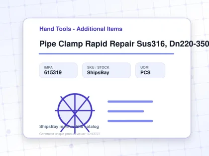 Pipe Clamp Rapid Repair Sus316, Dn220-350mm Triple Lock Lever - Hand Tools - Additional Items - IMPA 615319 - UOM PCS