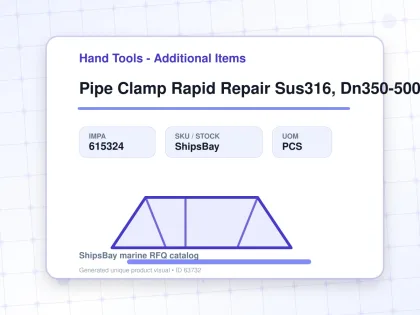 Pipe Clamp Rapid Repair Sus316, Dn350-500mm Quad Lock Lever - Hand Tools - Additional Items - IMPA 615324 - UOM PCS