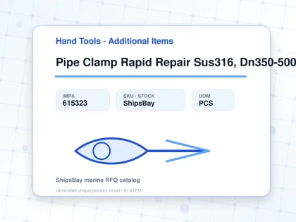 Pipe Clamp Rapid Repair Sus316, Dn350-500mm Triple Lock Lever - Hand Tools - Additional Items - IMPA 615323 - UOM PCS