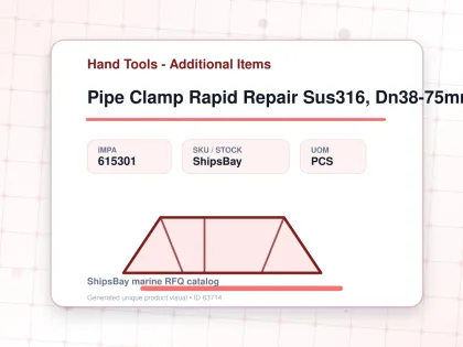 Pipe Clamp Rapid Repair Sus316, Dn38-75mm Single Lock Lever - Hand Tools - Additional Items - IMPA 615301 - UOM PCS