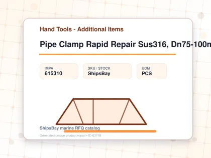 Pipe Clamp Rapid Repair Sus316, Dn75-100mm Double Lock Lever - Hand Tools - Additional Items - IMPA 615310 - UOM PCS