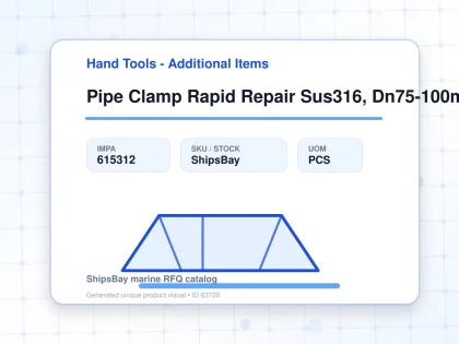 Pipe Clamp Rapid Repair Sus316, Dn75-100mm Quad Lock Lever - Hand Tools - Additional Items - IMPA 615312 - UOM PCS