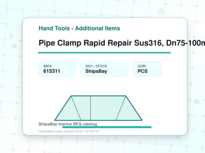 Pipe Clamp Rapid Repair Sus316, Dn75-100mm Triple Lock Lever - Hand Tools - Additional Items - IMPA 615311 - UOM PCS