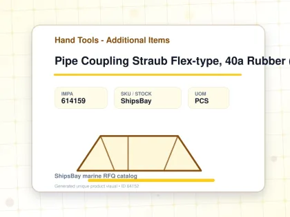 Pipe Coupling Straub Flex-type, 40a Rubber (epdm) Sleeve - Hand Tools - Additional Items - IMPA 614159 - UOM PCS