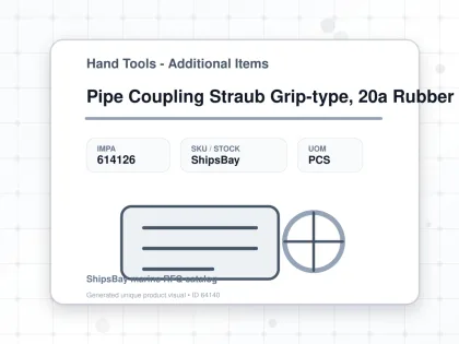 Pipe Coupling Straub Grip-type, 20a Rubber (nbr) Sleeve - Hand Tools - Additional Items - IMPA 614126 - UOM PCS