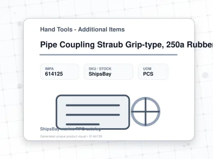 Pipe Coupling Straub Grip-type, 250a Rubber (epdm) Sleeve - Hand Tools - Additional Items - IMPA 614125 - UOM PCS