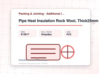 Pipe Heat Insulation Rock Wool, Thick25mm 65a X 1000mm - Packing & Jointing - Additional Items - IMPA 813817 - UOM PCS