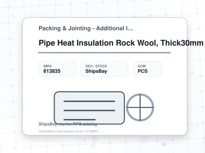 Pipe Heat Insulation Rock Wool, Thick30mm 150a X 1000mm - Packing & Jointing - Additional Items - IMPA 813835 - UOM PCS