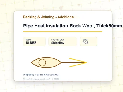 Pipe Heat Insulation Rock Wool, Thick50mm 150a X 1000mm - Packing & Jointing - Additional Items - IMPA 813857 - UOM PCS