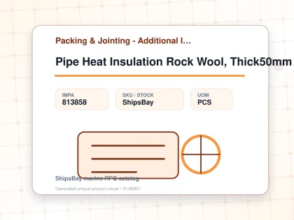 Pipe Heat Insulation Rock Wool, Thick50mm 200a X 1000mm - Packing & Jointing - Additional Items - IMPA 813858 - UOM PCS