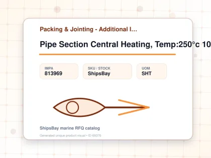 Pipe Section Central Heating, Temp:250°c 108x25mm L:5mtr - Packing & Jointing - Additional Items - IMPA 813969 - UOM SHT