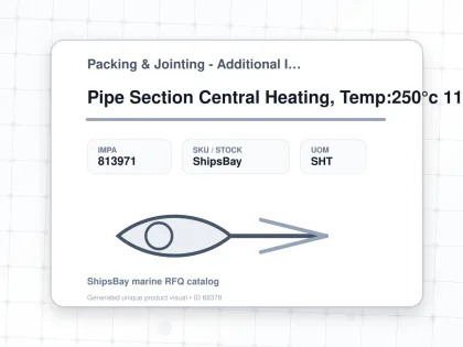 Pipe Section Central Heating, Temp:250°c 114x25mm L:4mtr - Packing & Jointing - Additional Items - IMPA 813971 - UOM SHT