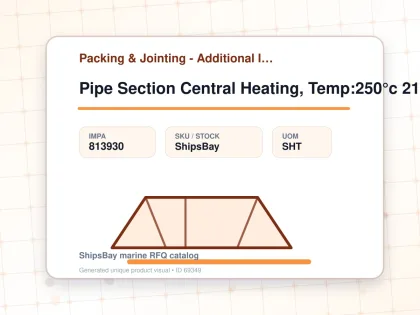 Pipe Section Central Heating, Temp:250°c 21x40mm L:13mtr - Packing & Jointing - Additional Items - IMPA 813930 - UOM SHT