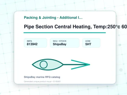 Pipe Section Central Heating, Temp:250°c 60x40mm L:6mtr - Packing & Jointing - Additional Items - IMPA 813942 - UOM SHT