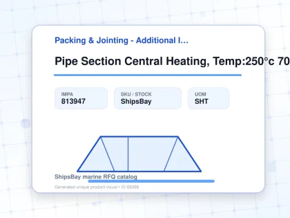 Pipe Section Central Heating, Temp:250°c 70x40mm L:5mtr - Packing & Jointing - Additional Items - IMPA 813947 - UOM SHT