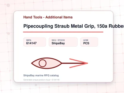 Pipecoupling Straub Metal Grip, 150a Rubber (nbr) Sleeve - Hand Tools - Additional Items - IMPA 614147 - UOM PCS