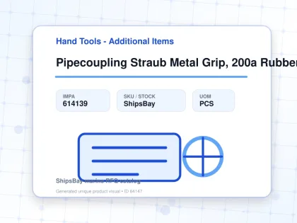 Pipecoupling Straub Metal Grip, 200a Rubber (epdm) Sleeve - Hand Tools - Additional Items - IMPA 614139 - UOM PCS