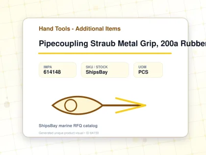 Pipecoupling Straub Metal Grip, 200a Rubber (nbr) Sleeve - Hand Tools - Additional Items - IMPA 614148 - UOM PCS