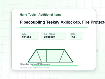 Pipecoupling Teekay Axilock-fp, Fire Protected Pipe Od 101.6mm - Hand Tools - Additional Items - IMPA 614252 - UOM PCS