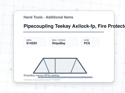 Pipecoupling Teekay Axilock-fp, Fire Protected Pipe Od 104mm - Hand Tools - Additional Items - IMPA 614253 - UOM PCS