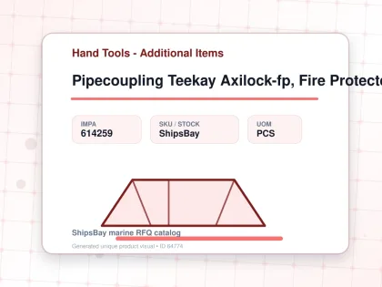 Pipecoupling Teekay Axilock-fp, Fire Protected Pipe Od 129mm - Hand Tools - Additional Items - IMPA 614259 - UOM PCS