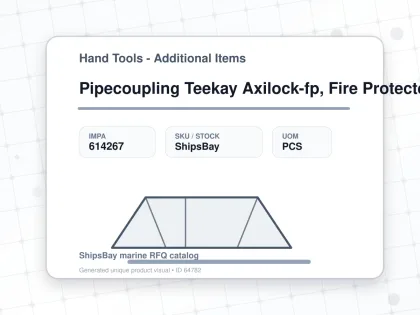 Pipecoupling Teekay Axilock-fp, Fire Protected Pipe Od 168.3mm - Hand Tools - Additional Items - IMPA 614267 - UOM PCS