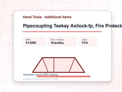 Pipecoupling Teekay Axilock-fp, Fire Protected Pipe Od 193.7mm - Hand Tools - Additional Items - IMPA 614269 - UOM PCS