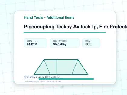 Pipecoupling Teekay Axilock-fp, Fire Protected Pipe Od 26.9mm - Hand Tools - Additional Items - IMPA 614231 - UOM PCS