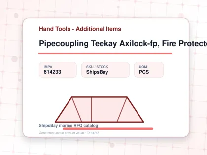 Pipecoupling Teekay Axilock-fp, Fire Protected Pipe Od 30mm - Hand Tools - Additional Items - IMPA 614233 - UOM PCS