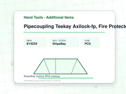 Pipecoupling Teekay Axilock-fp, Fire Protected Pipe Od 33.7mm - Hand Tools - Additional Items - IMPA 614234 - UOM PCS