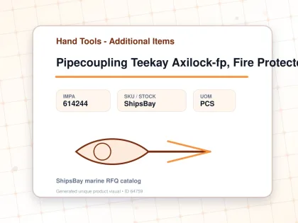 Pipecoupling Teekay Axilock-fp, Fire Protected Pipe Od 67mm - Hand Tools - Additional Items - IMPA 614244 - UOM PCS