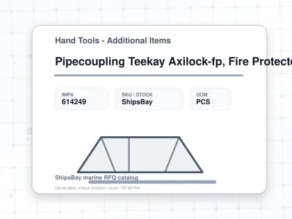 Pipecoupling Teekay Axilock-fp, Fire Protected Pipe Od 84mm - Hand Tools - Additional Items - IMPA 614249 - UOM PCS