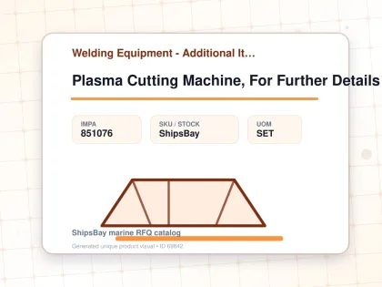 Plasma Cutting Machine, For Further Details - Welding Equipment - Additional Items - IMPA 851076 - UOM SET
