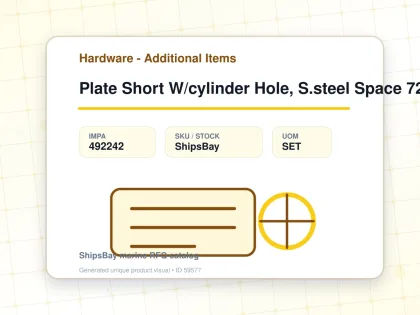 Plate Short W/cylinder Hole, S.steel Space 72mm #6645 Z/2/72 - Hardware - Additional Items - IMPA 492242 - UOM SET