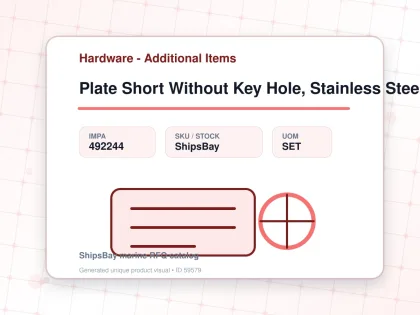 Plate Short Without Key Hole, Stainless Steel #6645 F/2 - Hardware - Additional Items - IMPA 492244 - UOM SET