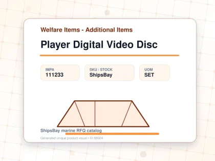 Player Digital Video Disc - Welfare Items - Additional Items - IMPA 111233 - UOM SET