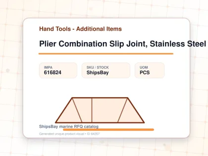 Plier Combination Slip Joint, Stainless Steel 150mm - Hand Tools - Additional Items - IMPA 616824 - UOM PCS