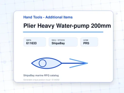 Plier Heavy Water-pump 200mm - Hand Tools - Additional Items - IMPA 611633 - UOM PRS