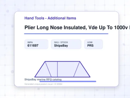 Plier Long Nose Insulated, Vde Up To 1000v L:150mm (6") - Hand Tools - Additional Items - IMPA 611697 - UOM PRS