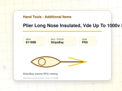 Plier Long Nose Insulated, Vde Up To 1000v L:200mm (8") - Hand Tools - Additional Items - IMPA 611698 - UOM PRS
