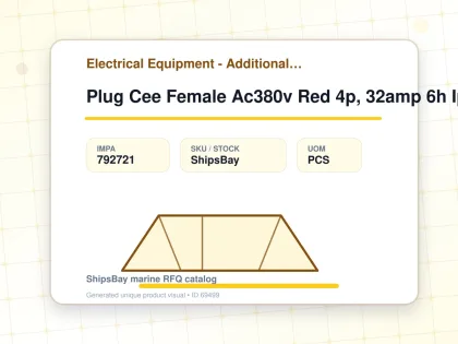 Plug Cee Female Ac380v Red 4p, 32amp 6h Ip44 - Electrical Equipment - Additional Items - IMPA 792721 - UOM PCS