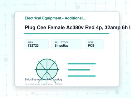 Plug Cee Female Ac380v Red 4p, 32amp 6h Ip67 - Electrical Equipment - Additional Items - IMPA 792723 - UOM PCS