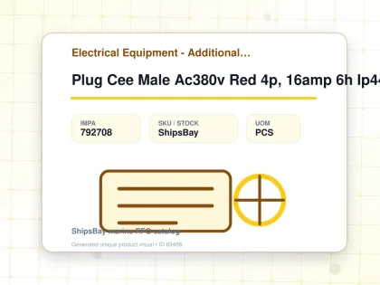 Plug Cee Male Ac380v Red 4p, 16amp 6h Ip44 - Electrical Equipment - Additional Items - IMPA 792708 - UOM PCS