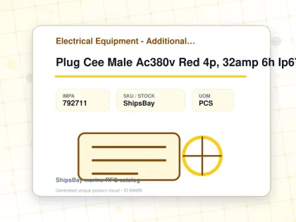 Plug Cee Male Ac380v Red 4p, 32amp 6h Ip67 - Electrical Equipment - Additional Items - IMPA 792711 - UOM PCS