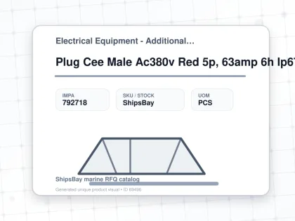 Plug Cee Male Ac380v Red 5p, 63amp 6h Ip67 - Electrical Equipment - Additional Items - IMPA 792718 - UOM PCS