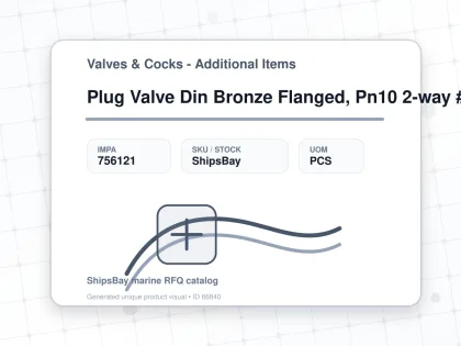Plug Valve Din Bronze Flanged, Pn10 2-way #14 Dn 15 - Valves & Cocks - Additional Items - IMPA 756121 - UOM PCS
