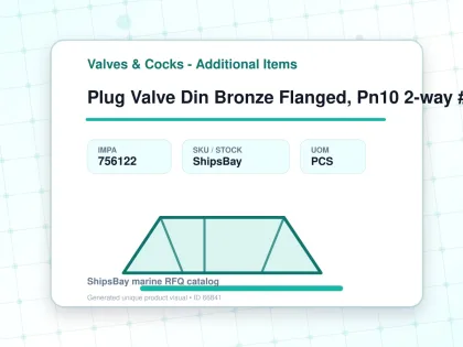 Plug Valve Din Bronze Flanged, Pn10 2-way #14 Dn 20 - Valves & Cocks - Additional Items - IMPA 756122 - UOM PCS