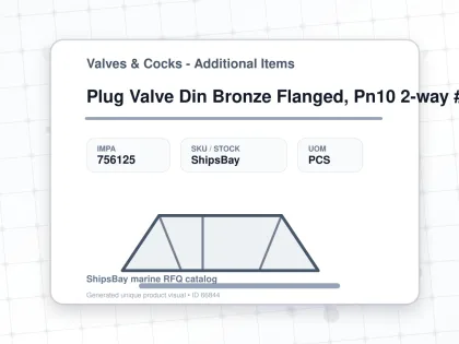 Plug Valve Din Bronze Flanged, Pn10 2-way #14 Dn 40 - Valves & Cocks - Additional Items - IMPA 756125 - UOM PCS