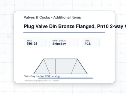 Plug Valve Din Bronze Flanged, Pn10 2-way #14 Dn 80 - Valves & Cocks - Additional Items - IMPA 756128 - UOM PCS