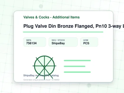 Plug Valve Din Bronze Flanged, Pn10 3-way L-plug #15 Dn 32 - Valves & Cocks - Additional Items - IMPA 756134 - UOM PCS